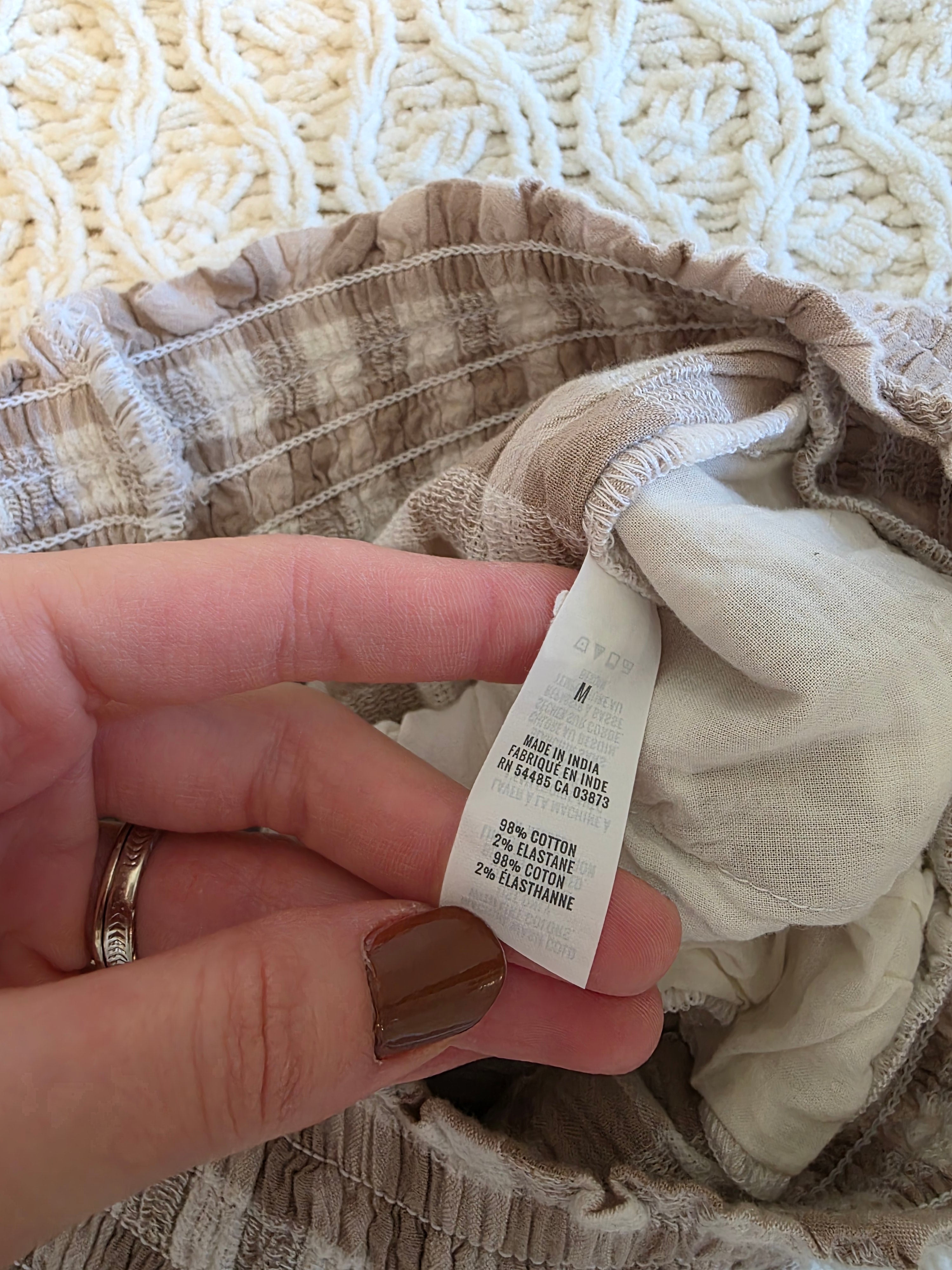 Aerie Gingham Wide Leg Pants (M)