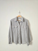 Aerie Gray Waffle Shirt Jacket (XS)
