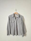 Aerie Gray Waffle Shirt Jacket (XS)