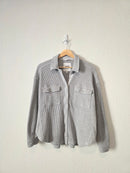 Aerie Gray Waffle Shirt Jacket (XS)