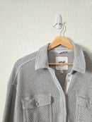 Aerie Gray Waffle Shirt Jacket (XS)