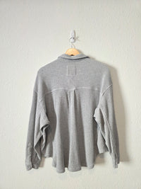 Aerie Gray Waffle Shirt Jacket (XS)