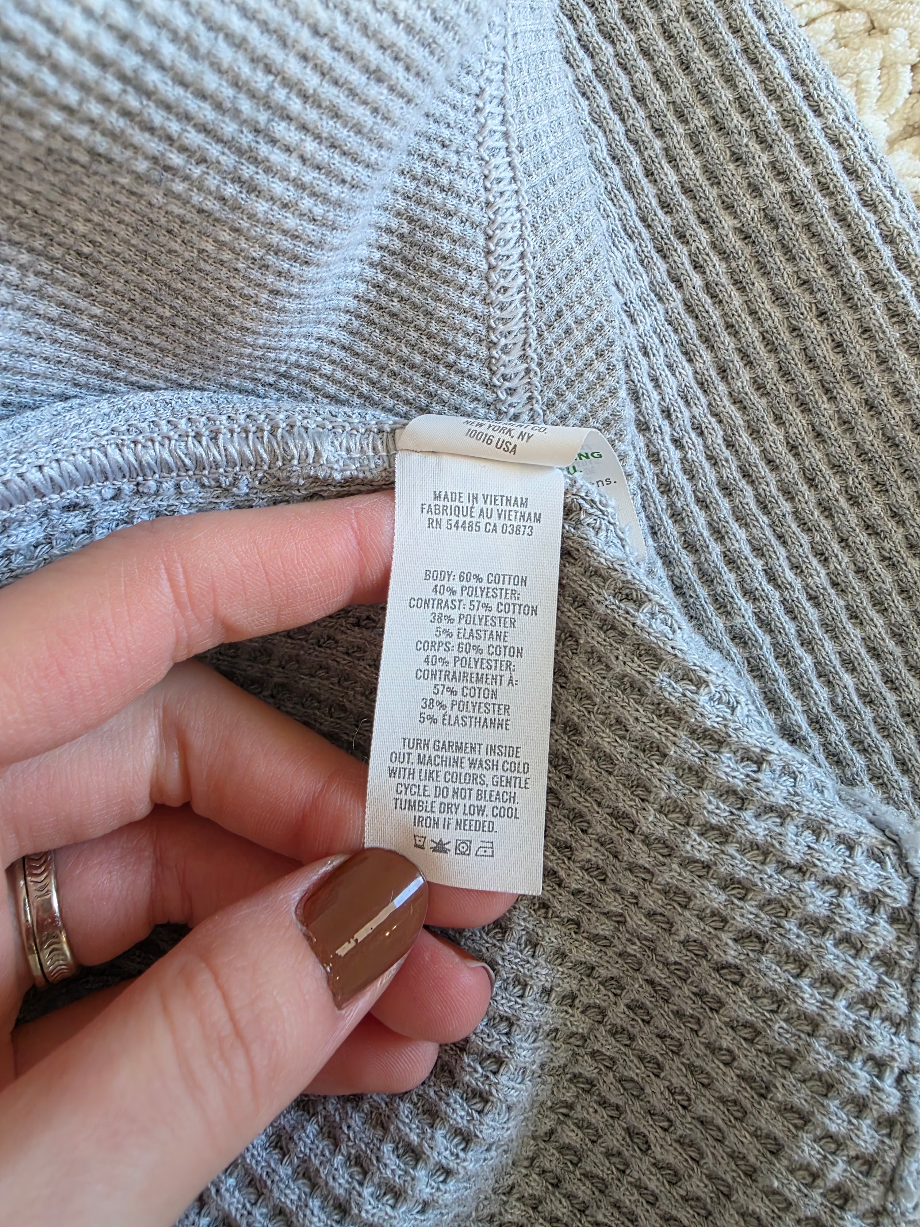 Aerie Gray Waffle Shirt Jacket (XS)