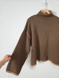 NEW Elan Striped Turtleneck Sweater (S)