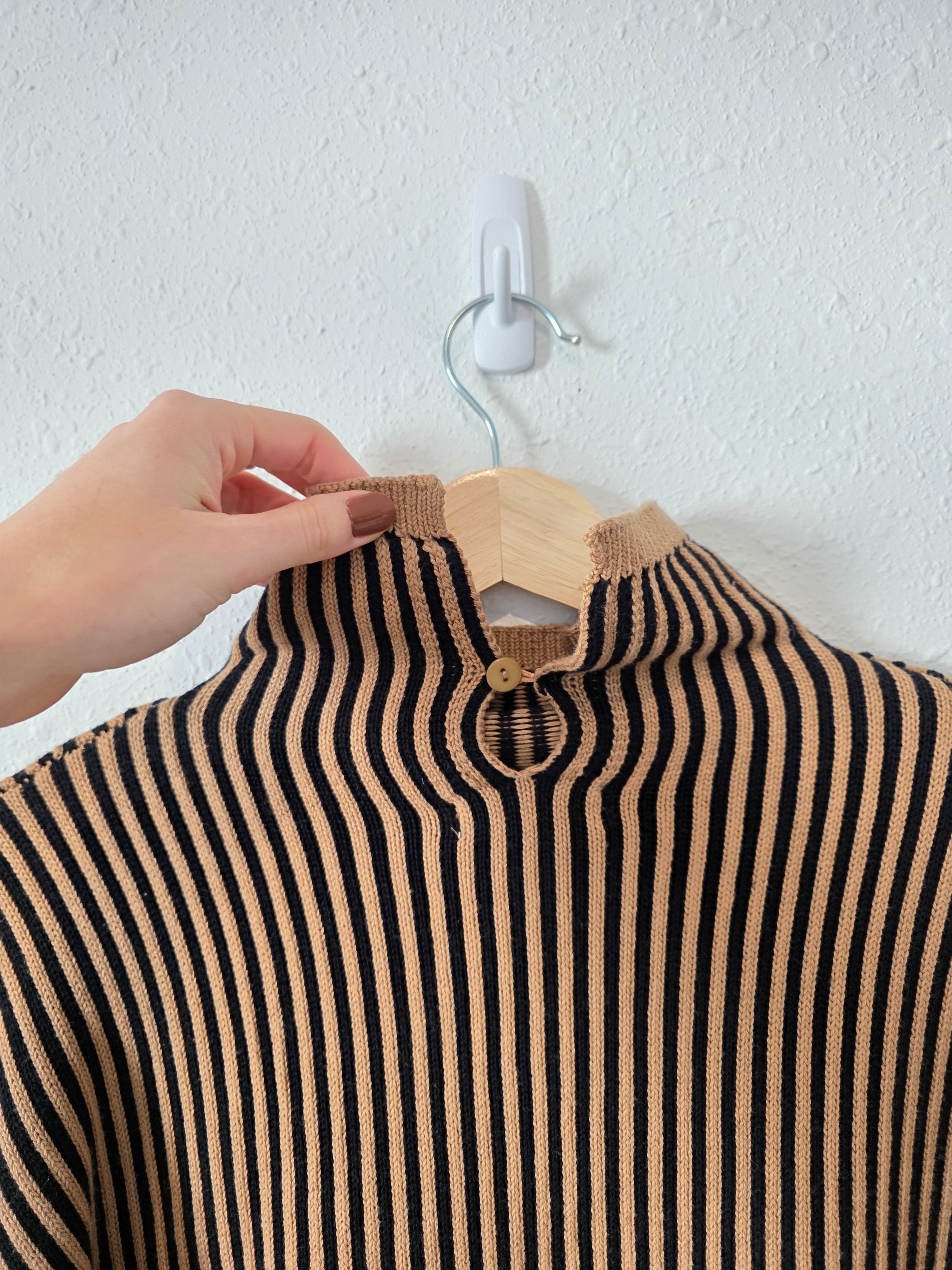 NEW Elan Striped Turtleneck Sweater (S)