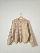 Vintage LL Bean Wool Fisherman Sweater (M)