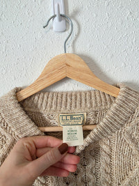 Vintage LL Bean Wool Fisherman Sweater (M)
