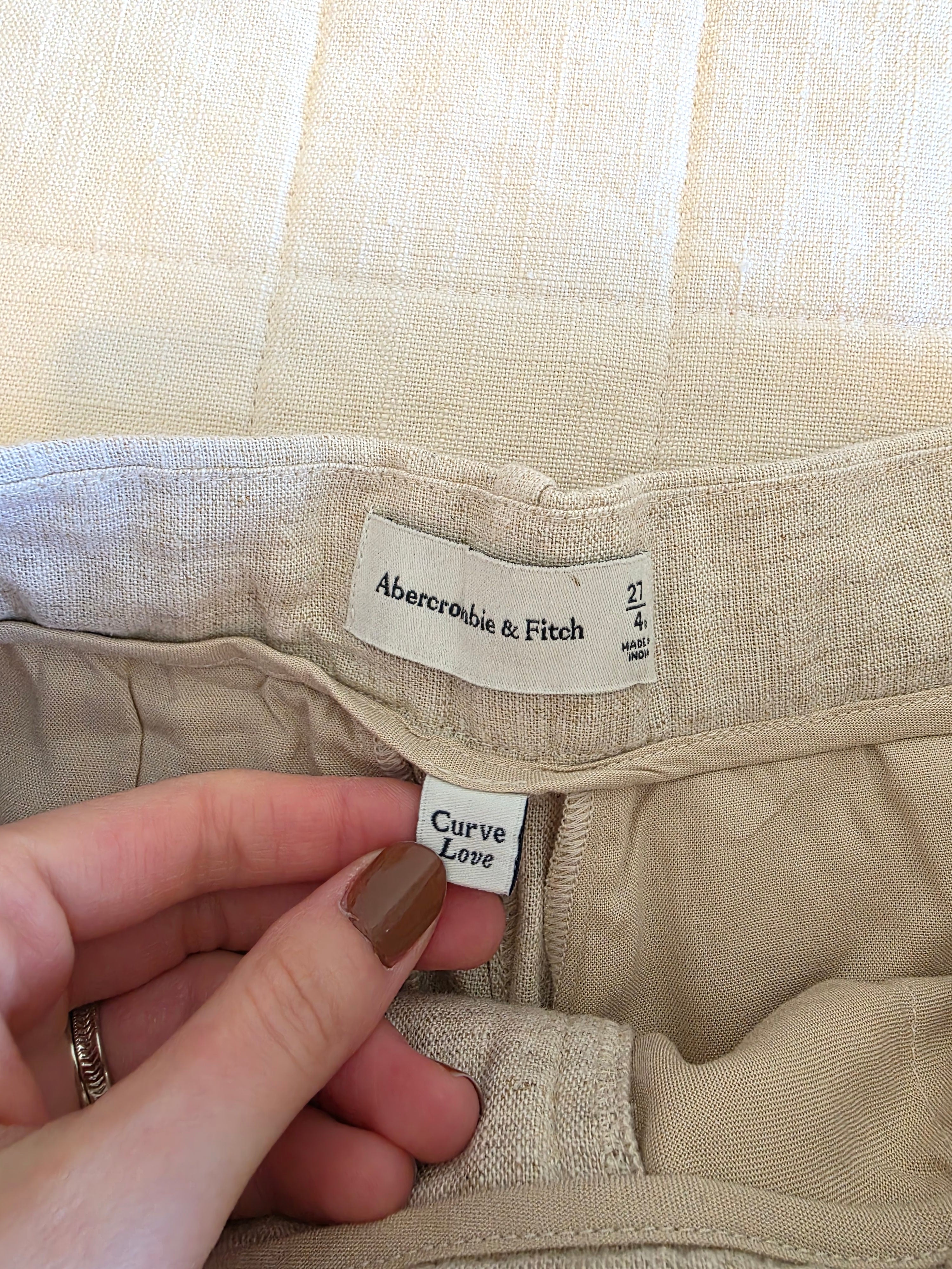 Abercrombie Linen Blend Wide Leg Pants (27/4)