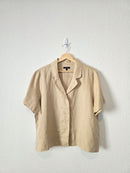 Quince Boxy Linen Button Up (L)