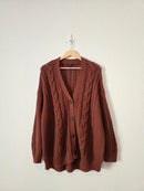 Quince Organic Cotton Cable Knit Cardigan (S)