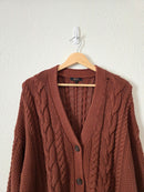 Quince Organic Cotton Cable Knit Cardigan (S)