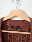 Quince Organic Cotton Cable Knit Cardigan (S)