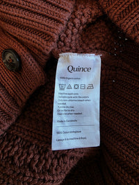 Quince Organic Cotton Cable Knit Cardigan (S)