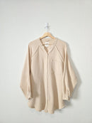 Aerie Oversized Cotton Gauze Button Up (L)