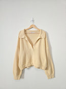 Free People Textured V Neck Sweater (L)