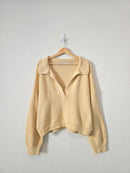 Free People Textured V Neck Sweater (L)