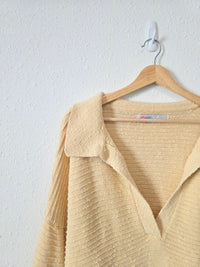 Free People Textured V Neck Sweater (L)