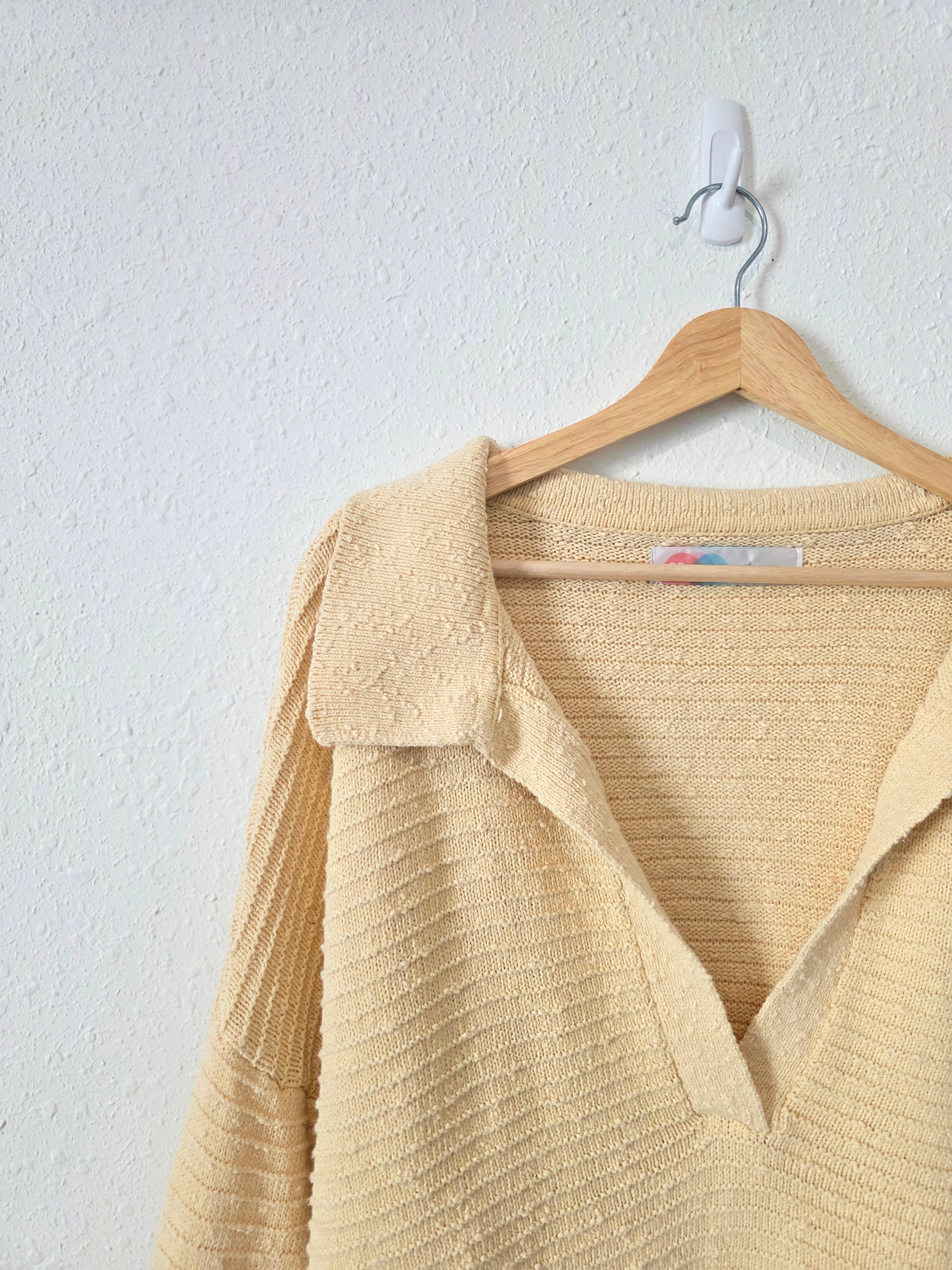 Free People Textured V Neck Sweater (L)