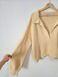 Free People Textured V Neck Sweater (L)