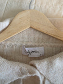 Carly Jean Striped Henley Sweater (M)