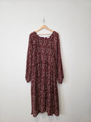 Hayden Ditsy Floral Midi Dress (1X)