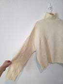 Zara Cream Turtleneck Sweater (S)