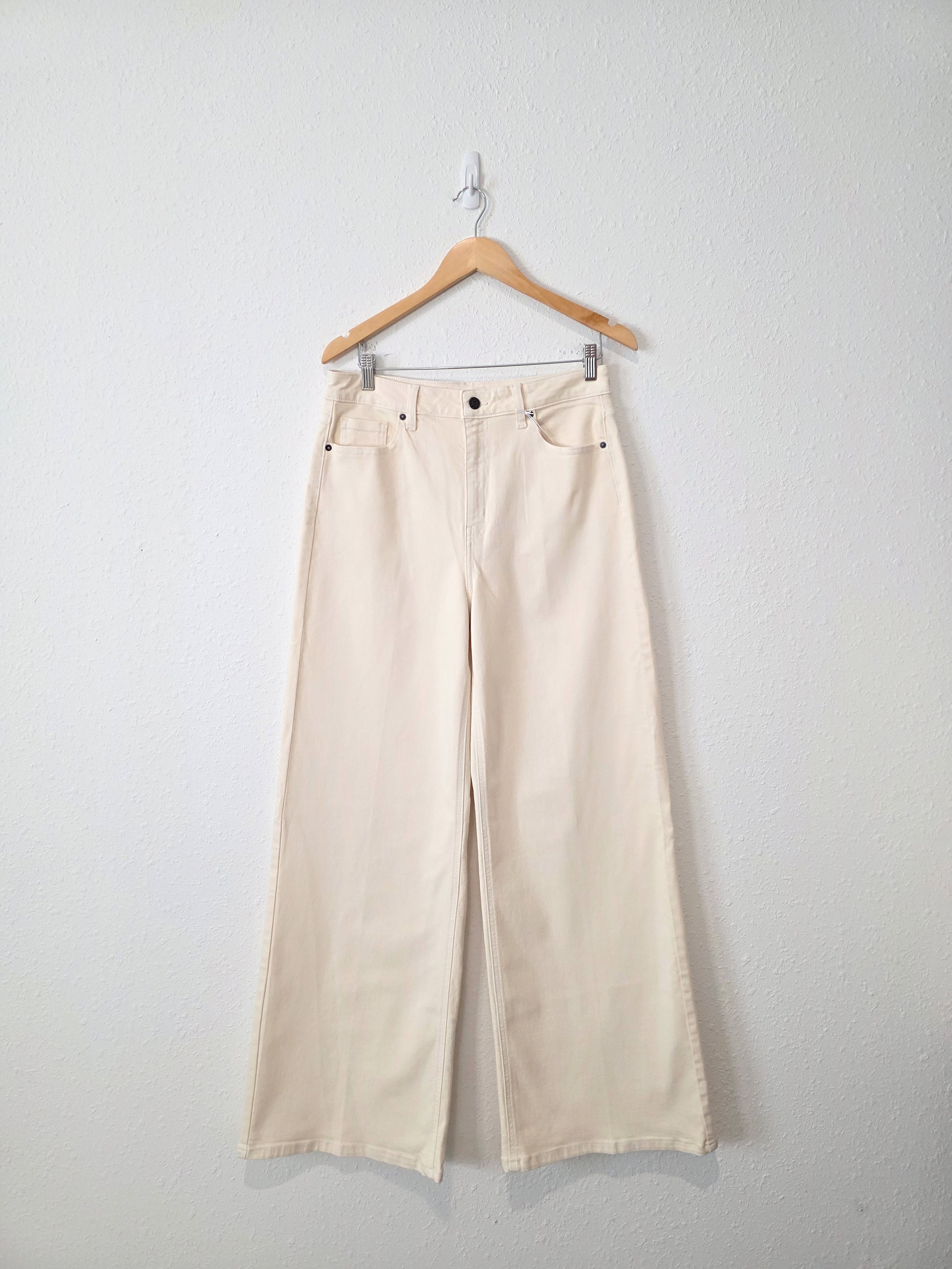 NEW Carly Jean Cream Wide Leg Jeans (11)