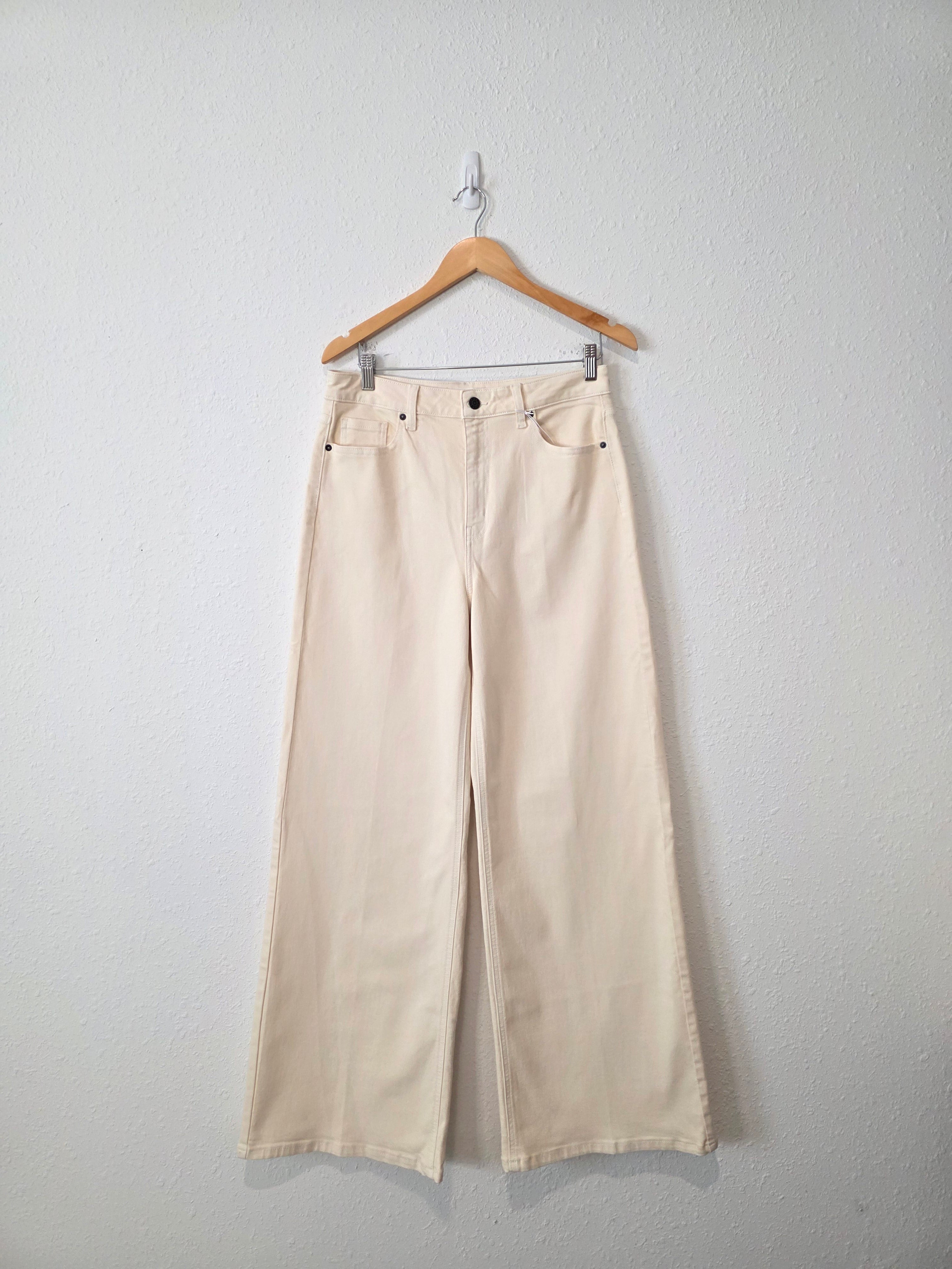 NEW Carly Jean Cream Wide Leg Jeans (11)