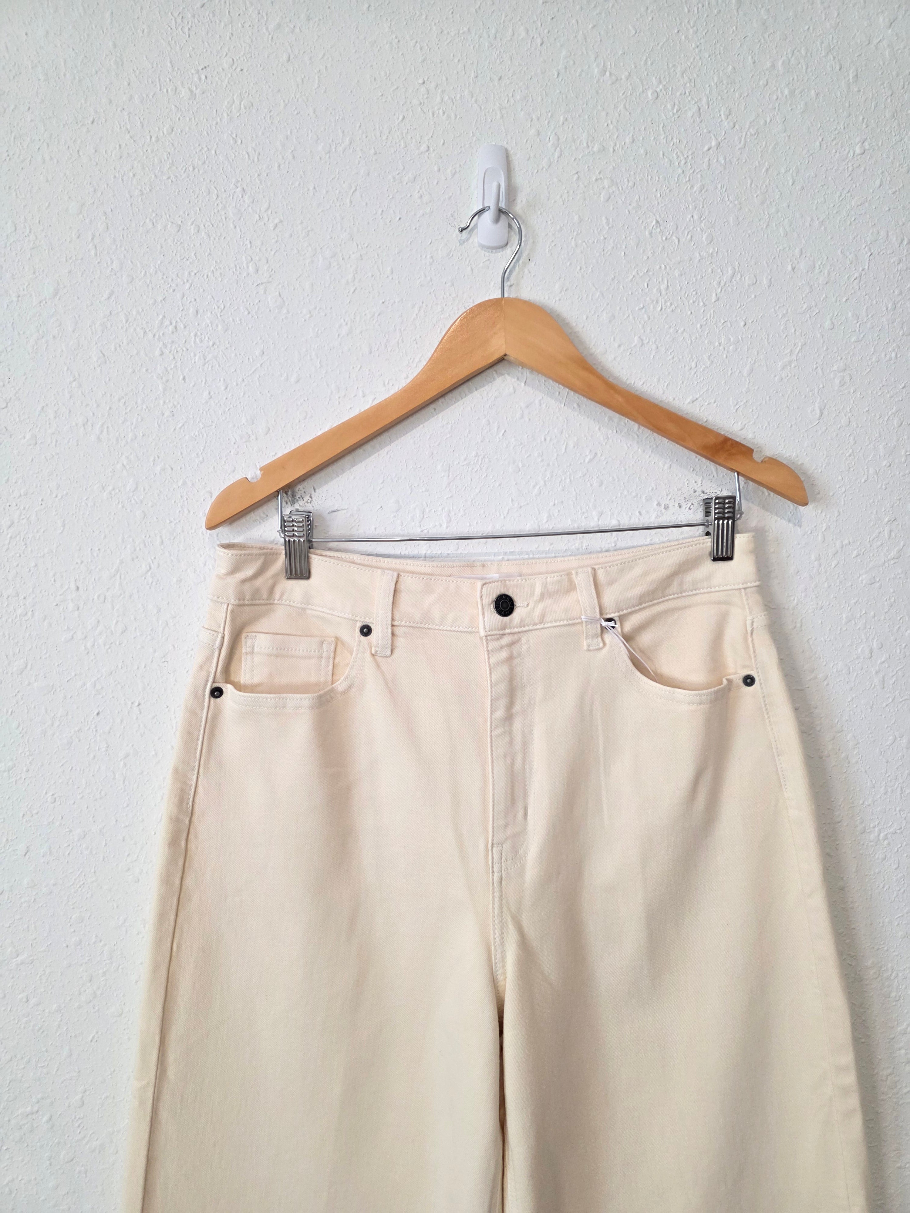 NEW Carly Jean Cream Wide Leg Jeans (11)