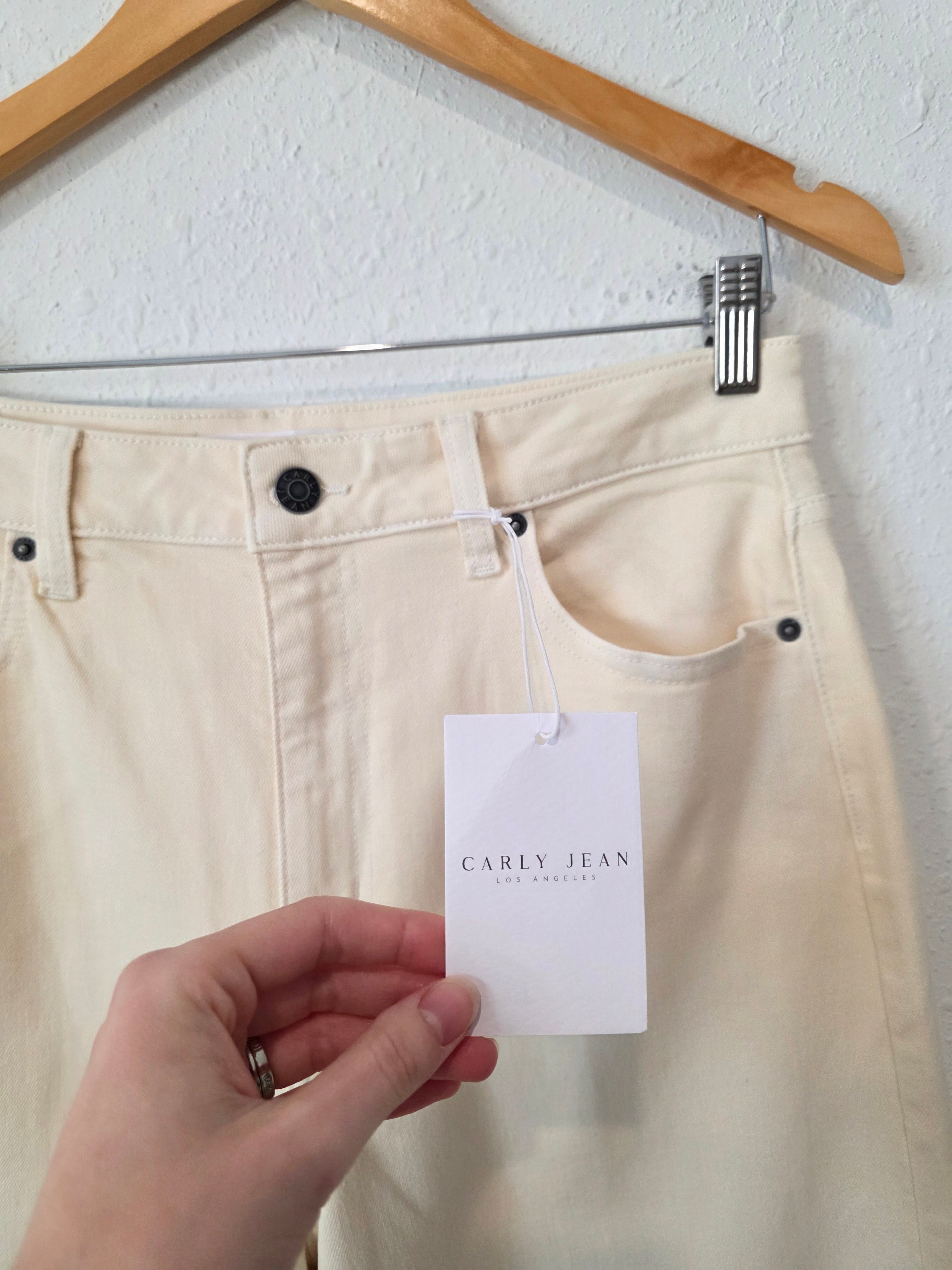 NEW Carly Jean Cream Wide Leg Jeans (11)