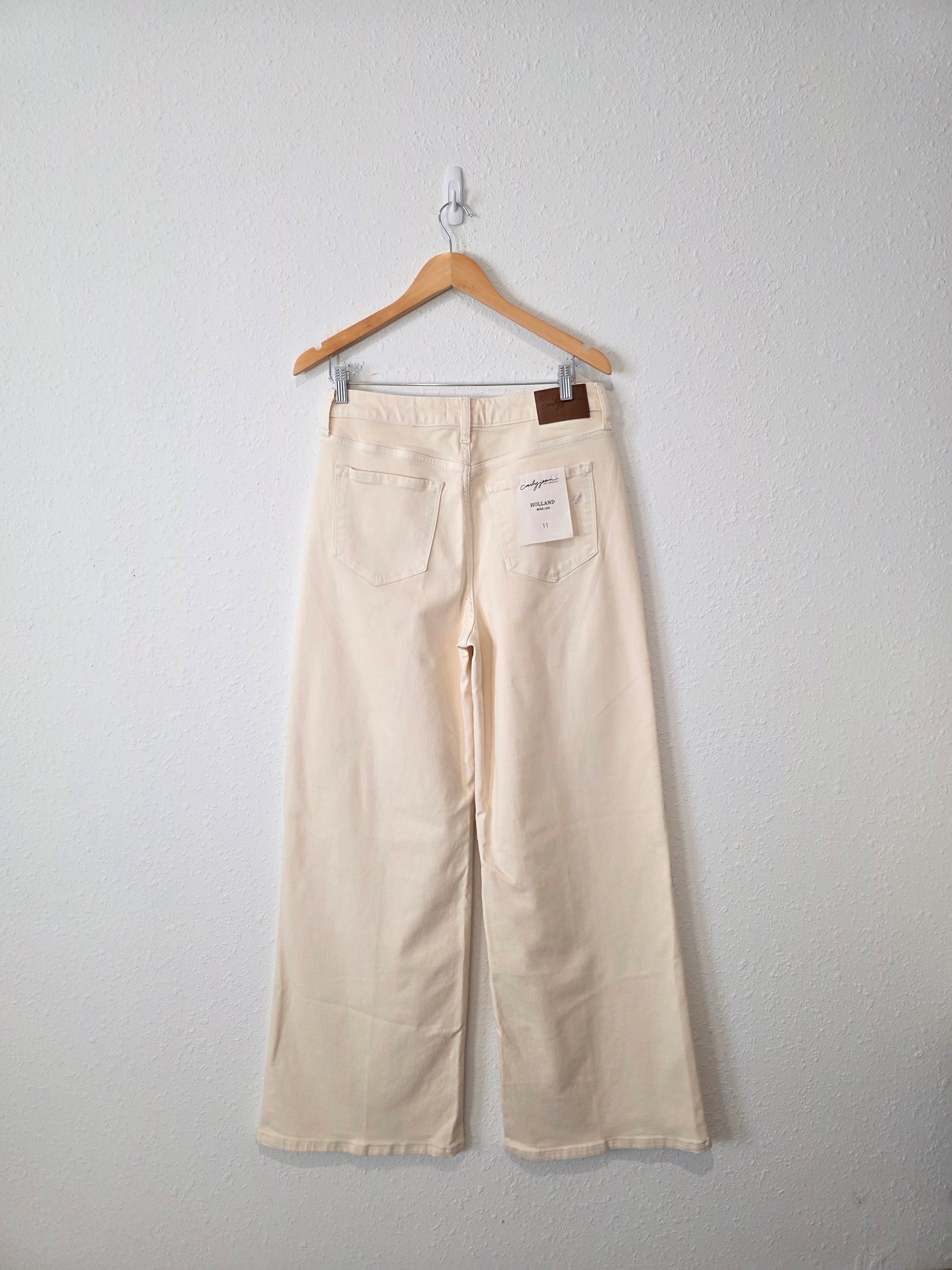 NEW Carly Jean Cream Wide Leg Jeans (11)