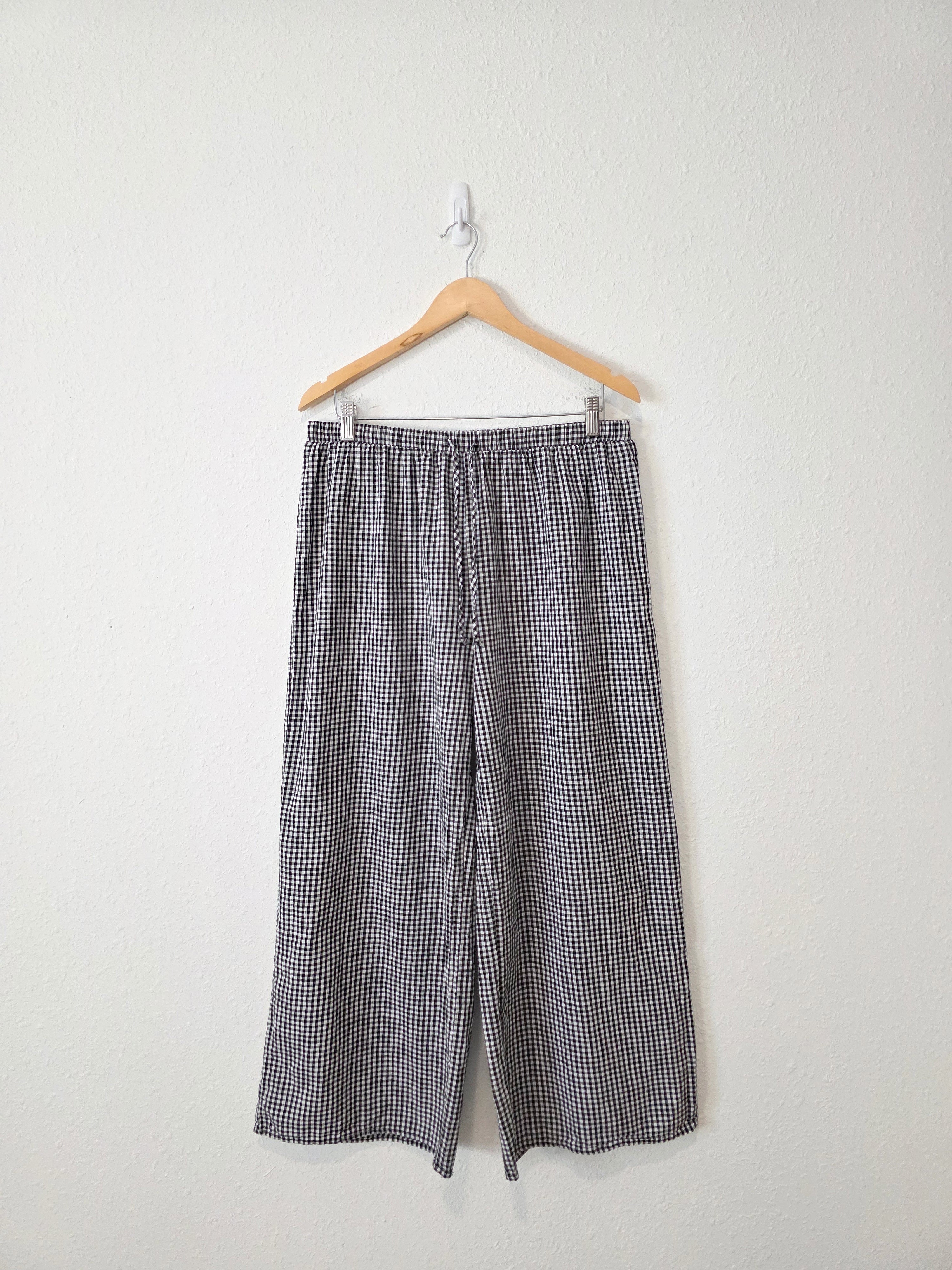 Solai Gingham Wide Leg Pants (XL)