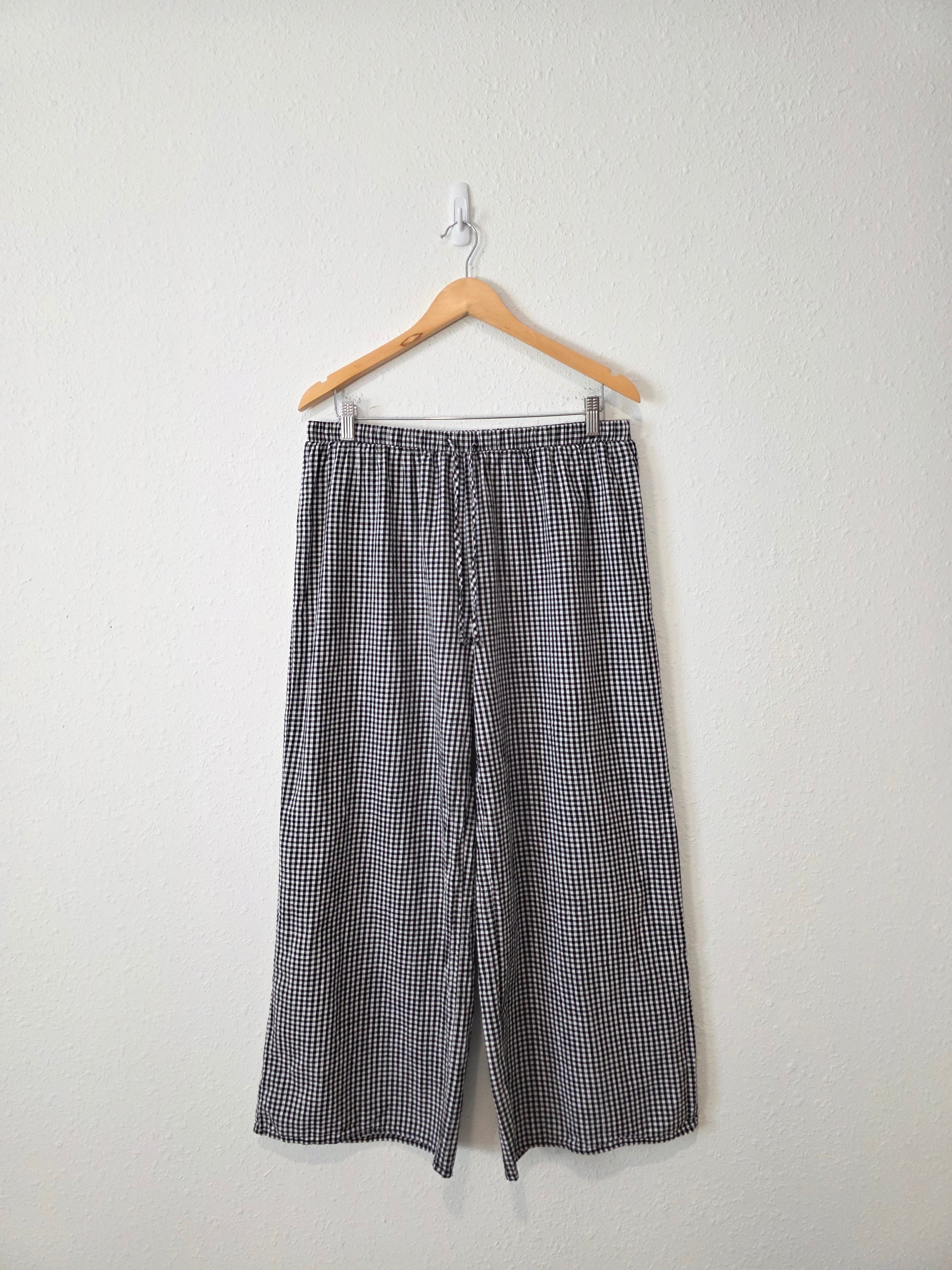 Solai Gingham Wide Leg Pants (XL)