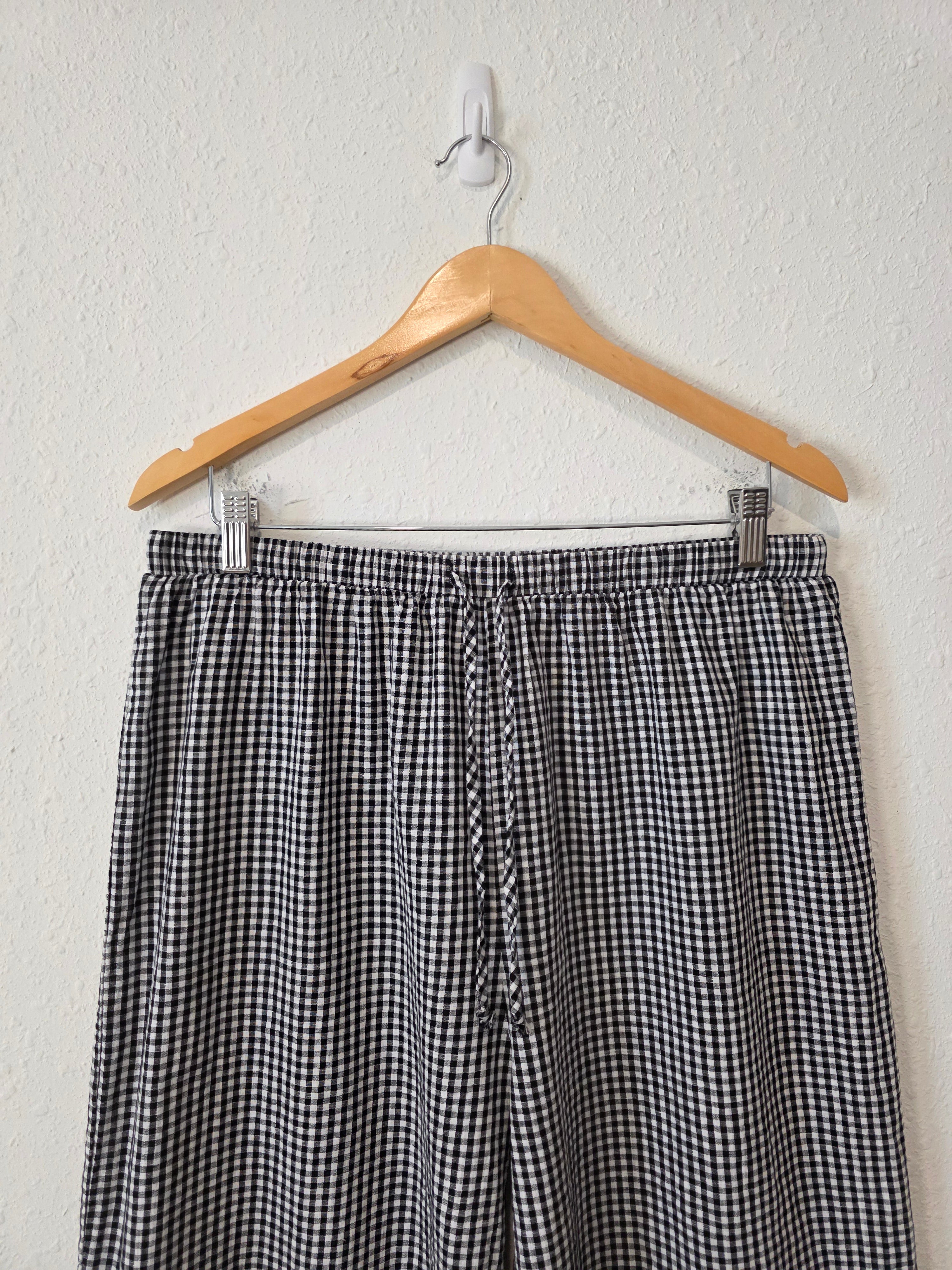 Solai Gingham Wide Leg Pants (XL)