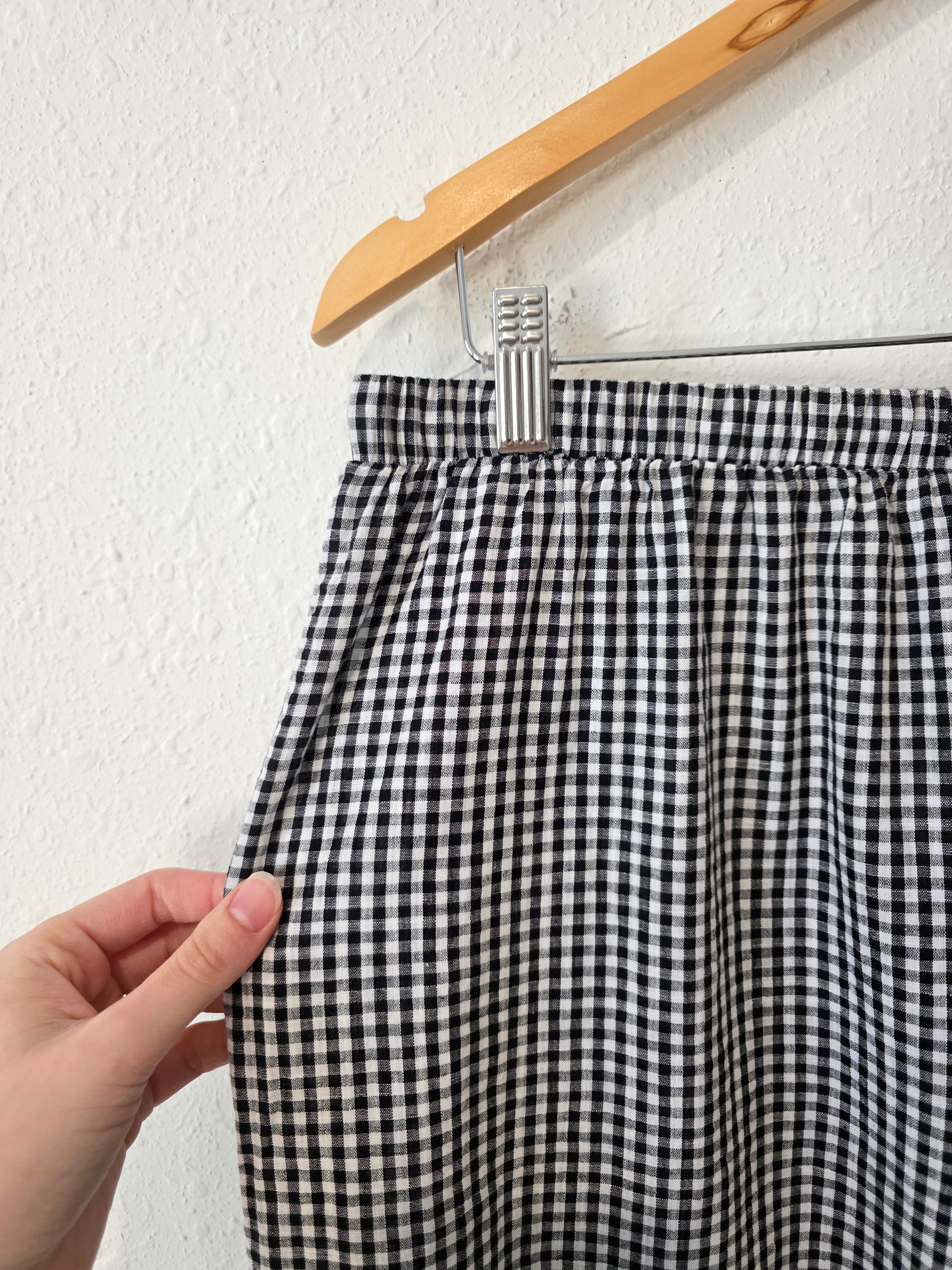 Solai Gingham Wide Leg Pants (XL)