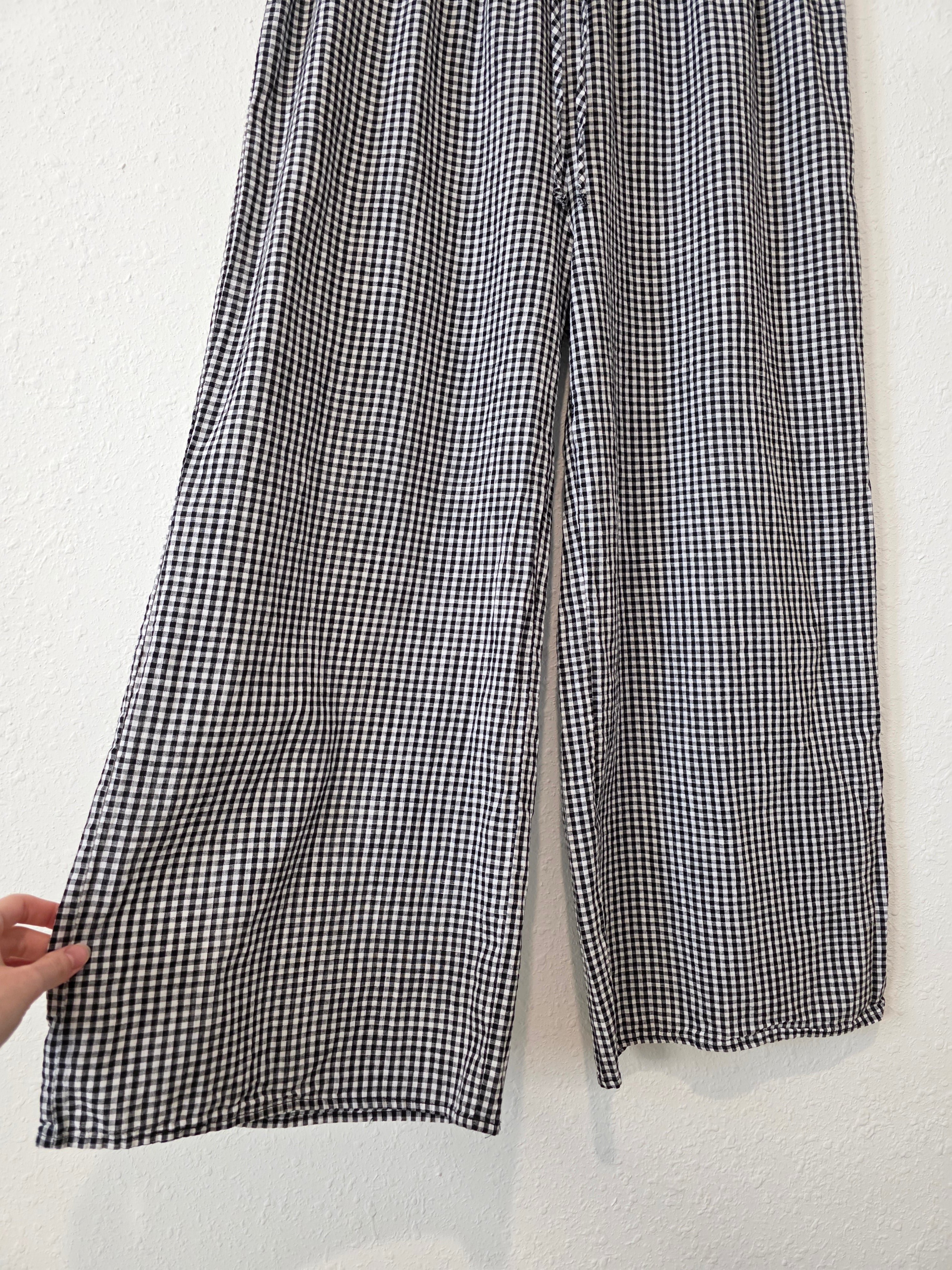 Solai Gingham Wide Leg Pants (XL)