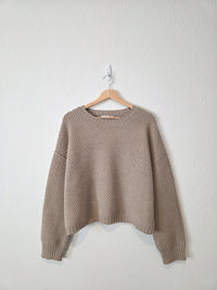 NEW Textured Boxy Sweater (L)