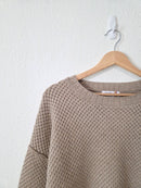 NEW Textured Boxy Sweater (L)
