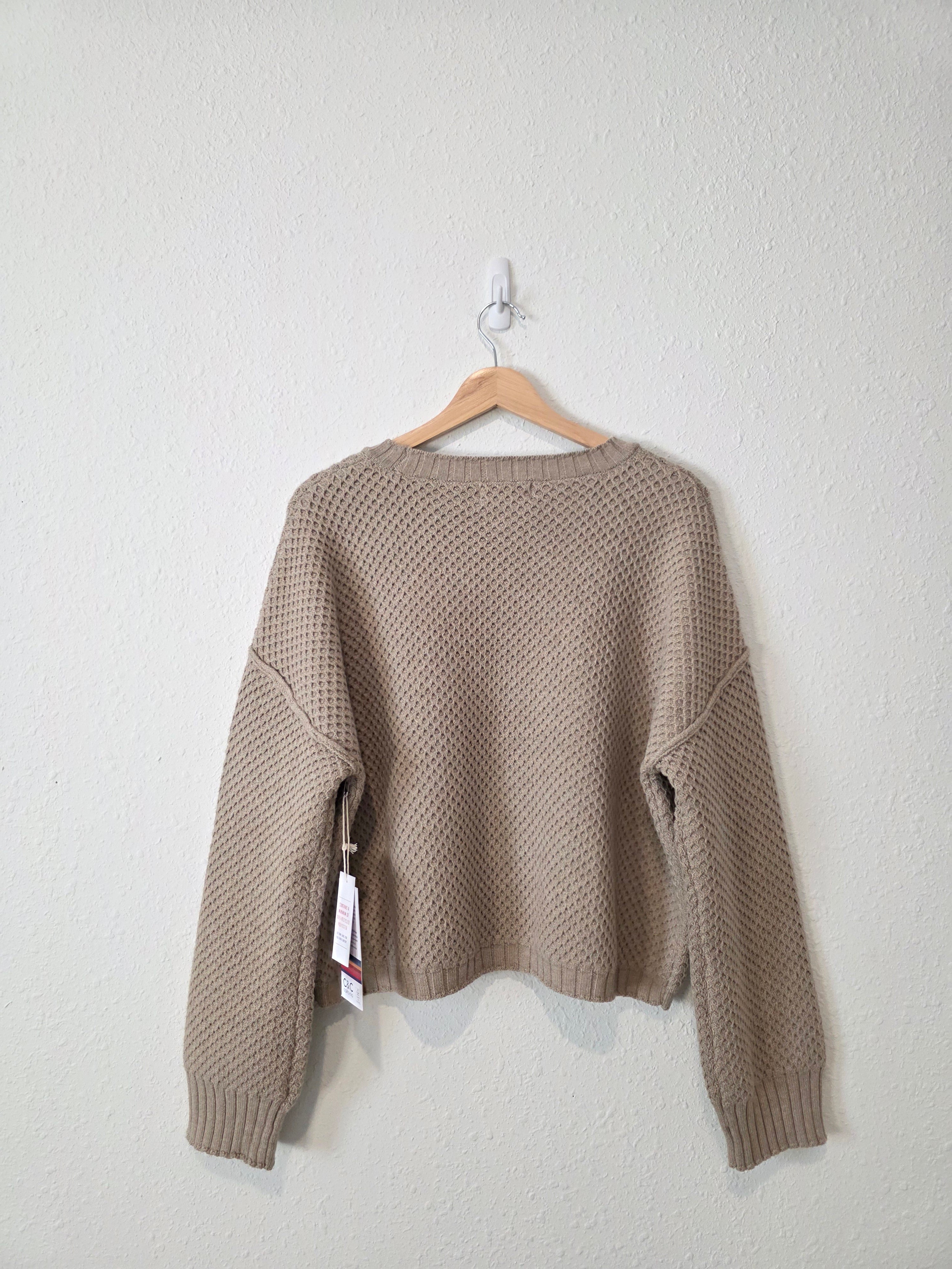 NEW Textured Boxy Sweater (L)