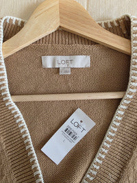 NEW Loft Neutral Cardigan Sweater (L)