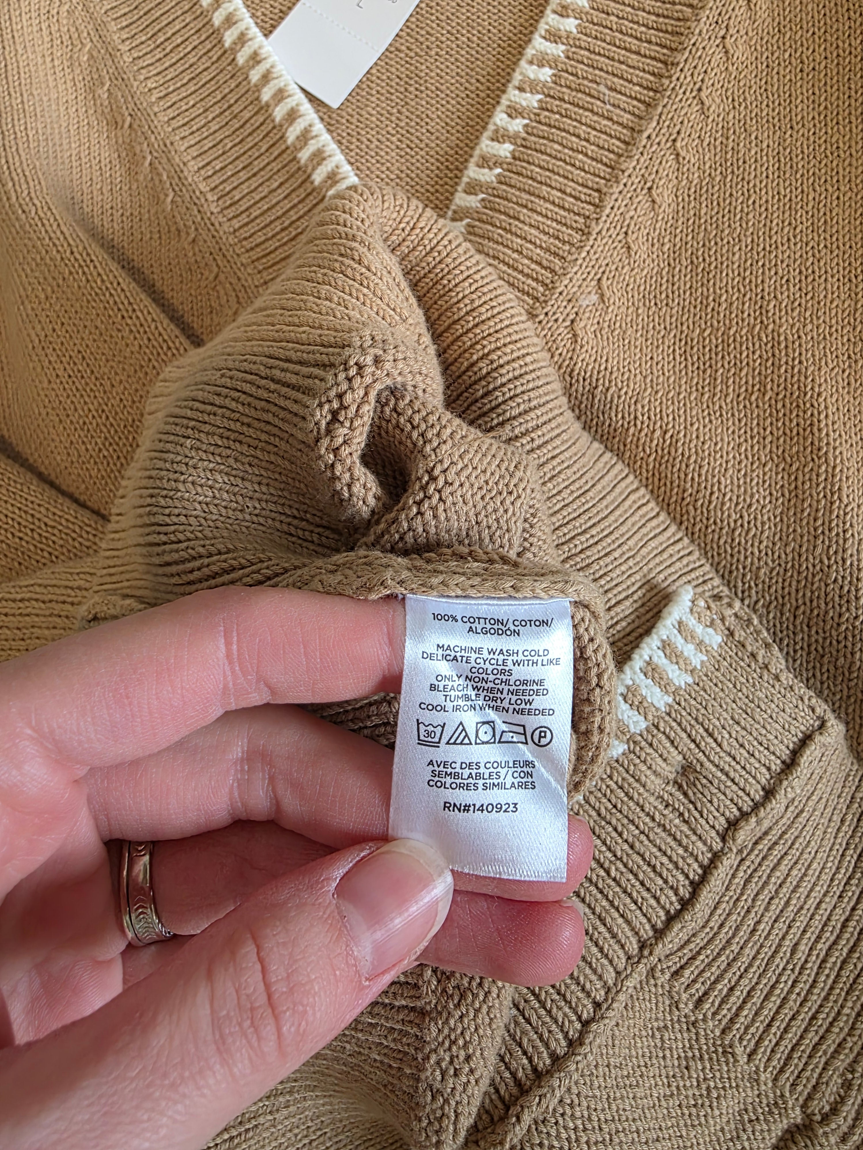 NEW Loft Neutral Cardigan Sweater (L)