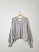 Aerie Ribbed Knit Cotton Sweater (L)