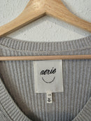Aerie Ribbed Knit Cotton Sweater (L)
