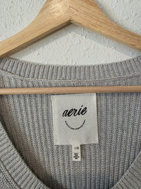 Aerie Ribbed Knit Cotton Sweater (L)