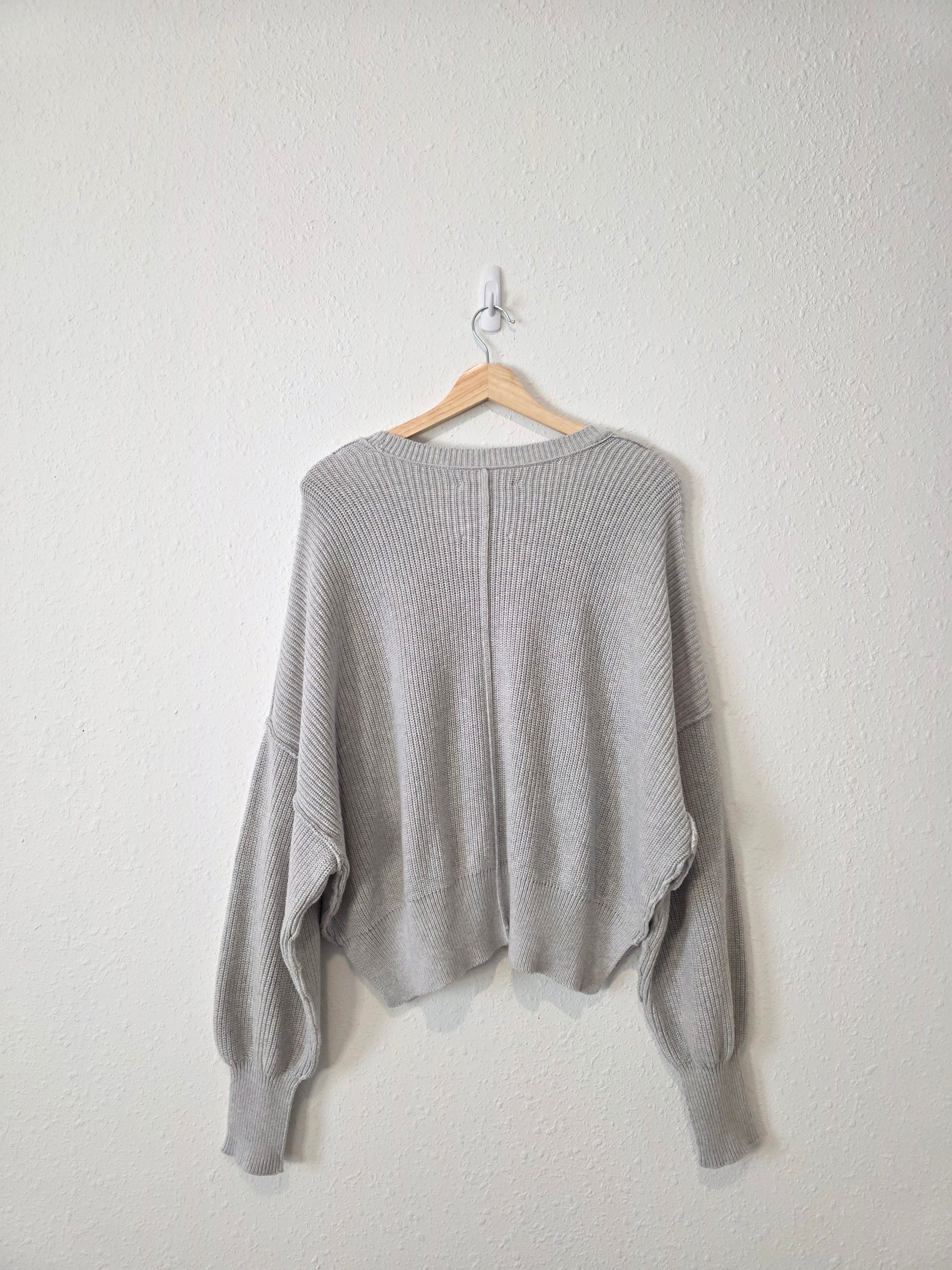 Aerie Ribbed Knit Cotton Sweater (L)