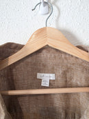 J.Jill Neutral Linen Button Up (4X)