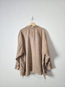 J.Jill Neutral Linen Button Up (4X)