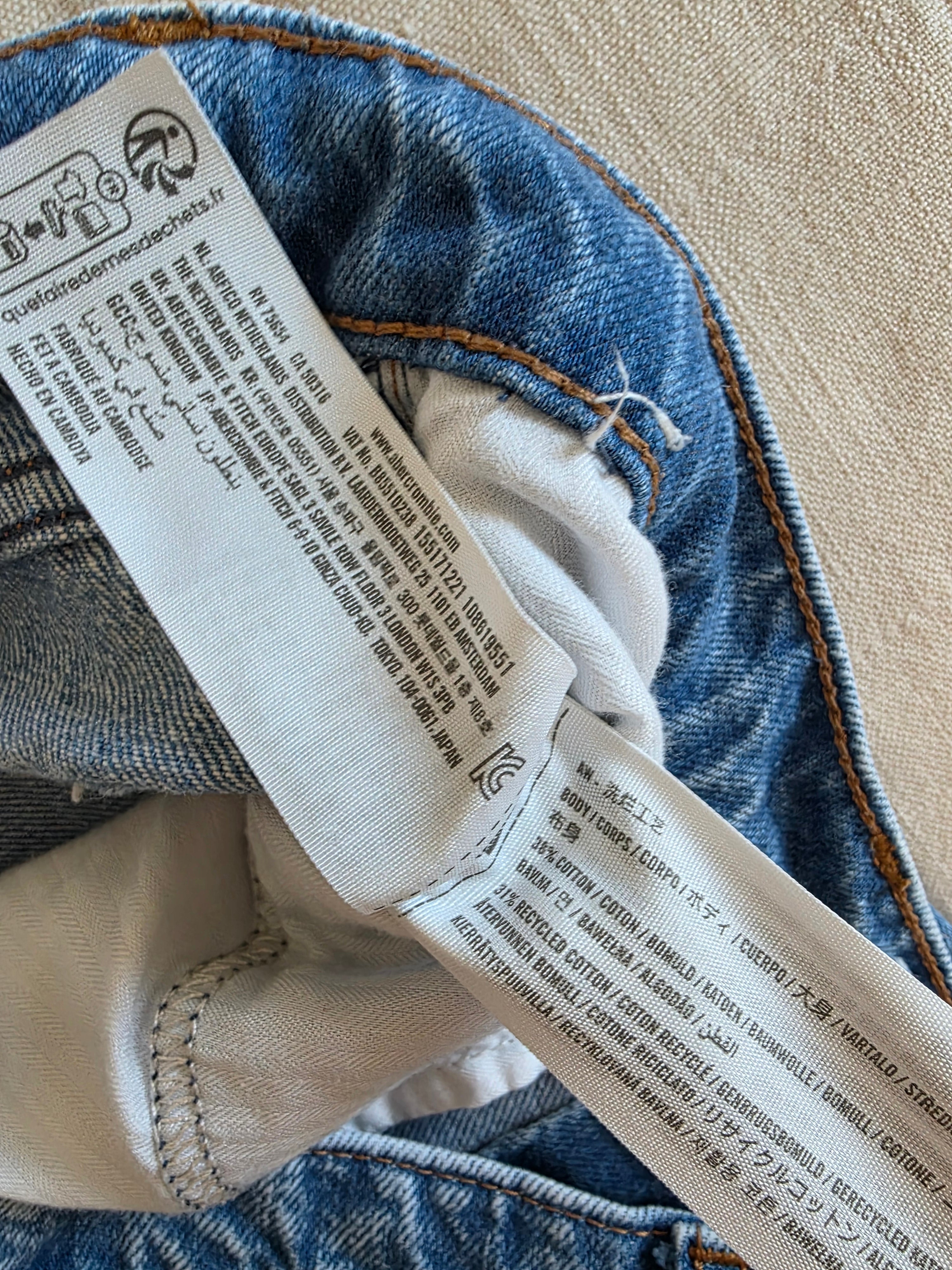 Abercrombie High Rise Loose Jeans (28/6 short)