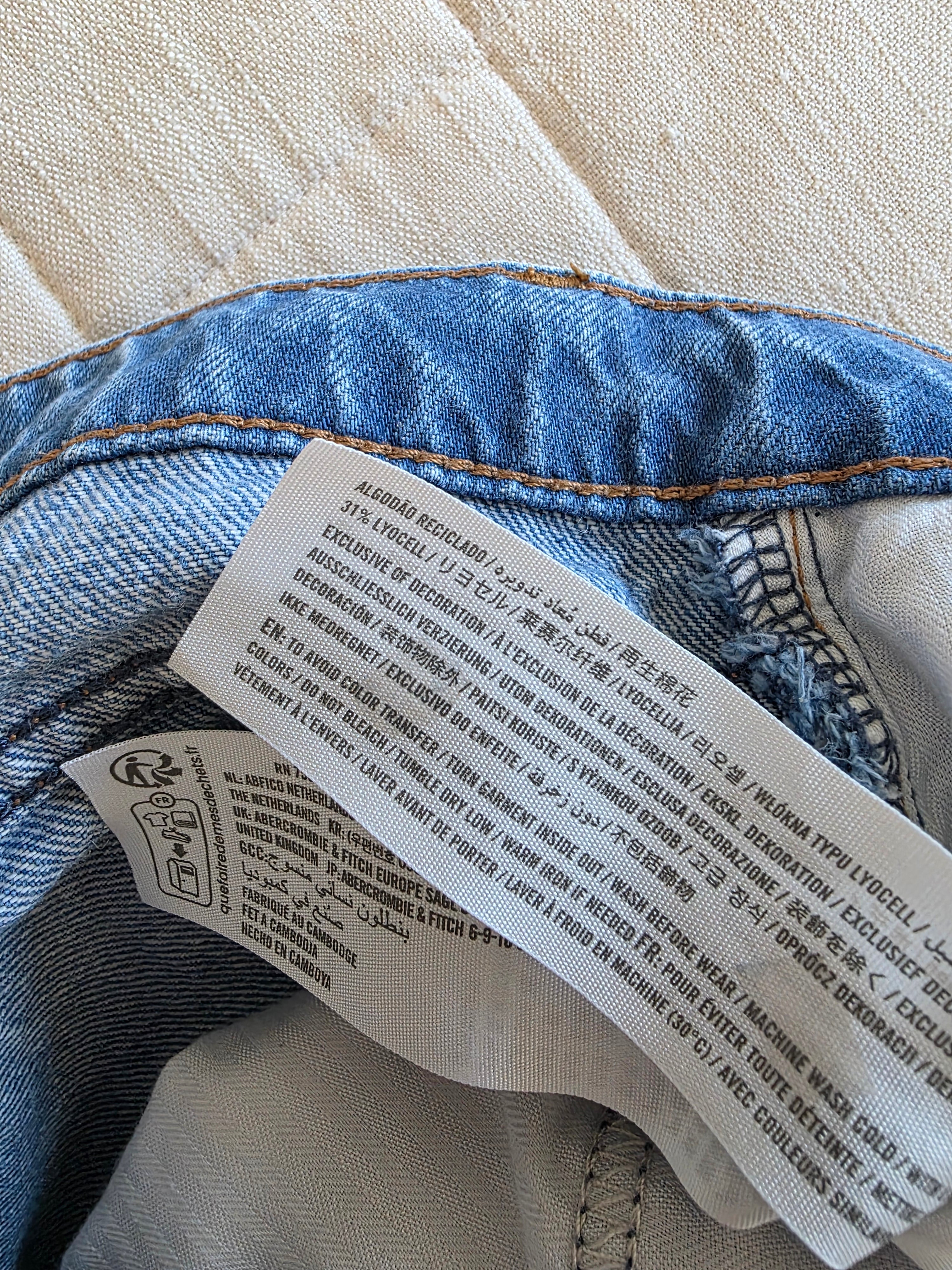 Abercrombie High Rise Loose Jeans (28/6 short)