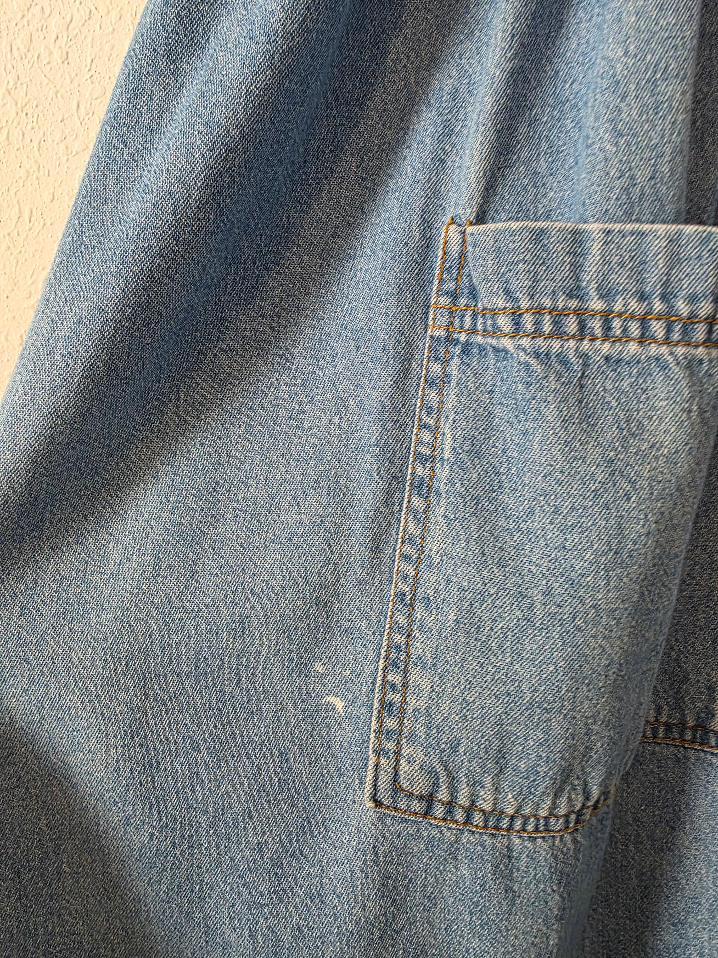 Vintage Denim Midi Dress (S)